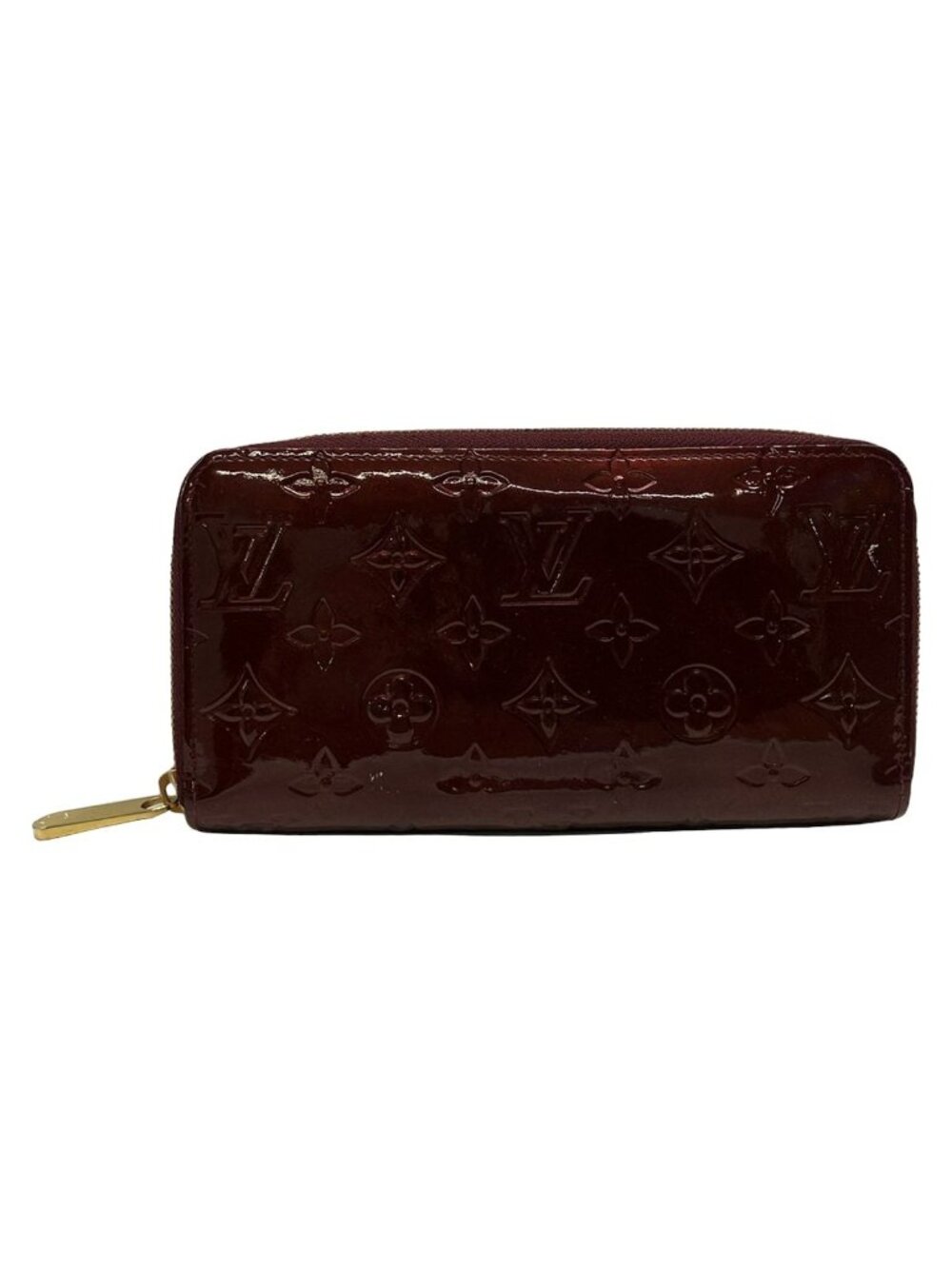 Louis Vuitton Wallet Monogram Vernis Zippy Rouge Fauvist Zip Around Leather